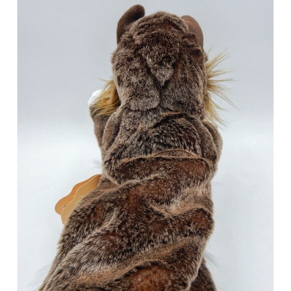 Folkmanis Cat Stage Puppet Retired Green Eyes Plush Fluffy White Brown 15 In Tag - Picture 2 of 10